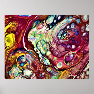 Abstracte kleurenstudie 230; poster