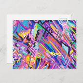 Abstracte kleurenweergave briefkaart (Voorkant / Achterkant)