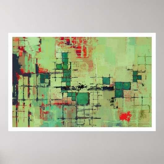 Abstracte kleurenweergave poster (Voorkant)