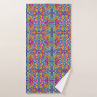 Abstracte kleurenwerveling bad handdoek