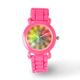 Abstracte kleurig melkzuur horloge