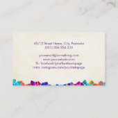 Abstracte kleurige cellen visitekaartje (Achterkant)