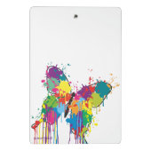 Abstracte kleurige drip verfvlinder mini klembord (Achterkant)