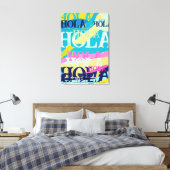 Abstracte kleurige Hola Canvas Afdruk (Insitu (Slaapkamer))