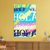 Abstracte kleurige Hola Canvas Afdruk (Insitu (Woonkamer))