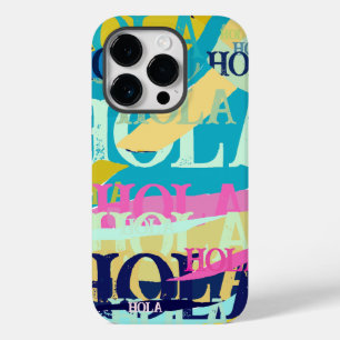 Abstracte kleurige Hola Case-Mate iPhone 14 Pro Hoesje