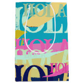 Abstracte kleurige Hola Medium Cadeauzakje (Voorkant)