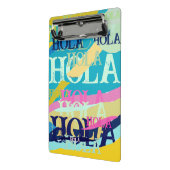 Abstracte kleurige Hola Mini Klembord (Angled2)