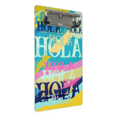 Abstracte kleurige Hola Mini Klembord (Schuin)
