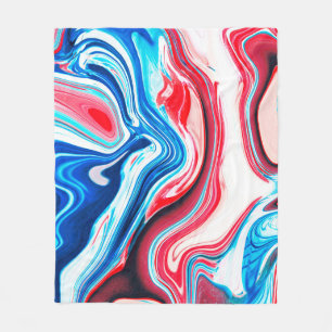 Abstracte kleurige vloeibare marmertextuur fleece deken