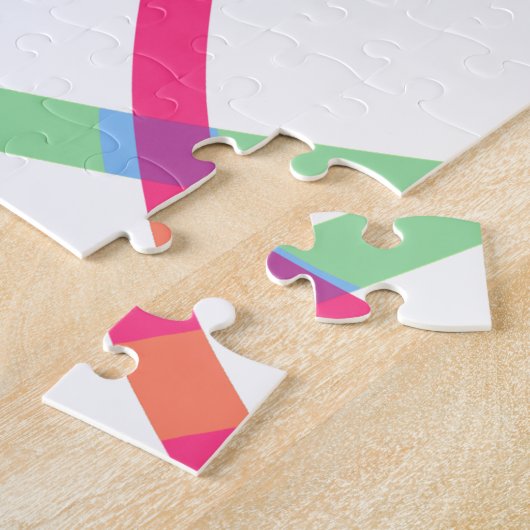 Abstracte Kleurlijn Legpuzzel (Zijkant)