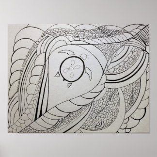 Abstracte kleurpagina poster