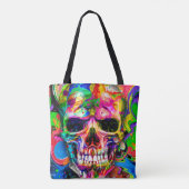 abstracte kleurrijke achtergrond met kleurrijke sc draagtas (Achterkant)