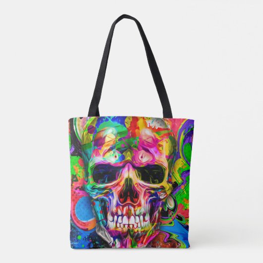 abstracte kleurrijke achtergrond met kleurrijke sc draagtas (Achterkant)