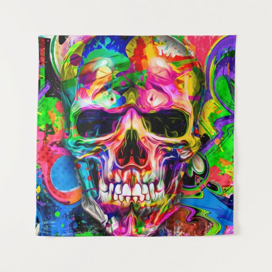 abstracte kleurrijke achtergrond met kleurrijke sc wandkleed (Voorkant)