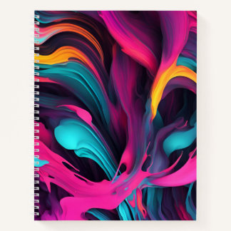 abstracte kleurrijke achtergrond notitieboek