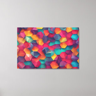 Abstracte kleurrijke achtergrondveelhoek canvas afdruk