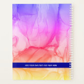 Abstracte Kleurrijke Alcohol Ink Art Business Planner (Achterkant)