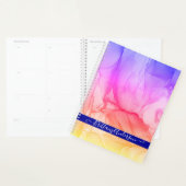 Abstracte Kleurrijke Alcohol Ink Art Business Planner (Display)