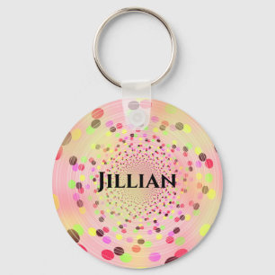 Abstracte kleurrijke bieren sleutelhanger