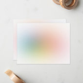 Abstracte kleurrijke Blank moderne elegante Sjablo Notitiekaartje (Voorkant / Achterkant in situ)