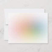 Abstracte kleurrijke Blank moderne elegante Sjablo Notitiekaartje (Achterkant)