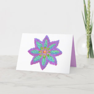 Abstracte kleurrijke bloem Eid Feestdagen Kaart