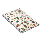 Abstracte kleurrijke bloemen en bomen notitieboek (Rechterzijde)