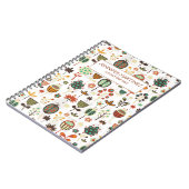 Abstracte kleurrijke bloemen en bomen notitieboek (Linkerzijde)