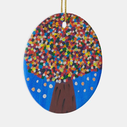 Abstracte kleurrijke boom keramisch ornament (Rechts)