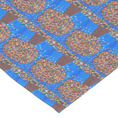 Abstracte kleurrijke boom korte tafelloper (Hoek)