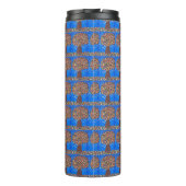 Abstracte kleurrijke boom thermosbeker (Achterkant)