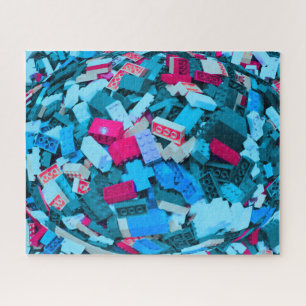 Abstracte kleurrijke bouwstenen legpuzzel