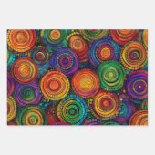 Abstracte kleurrijke cirkels Inpakpapier (Voorkant)