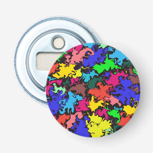Abstracte kleurrijke draai / button flesopener