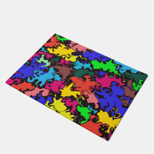 Abstracte kleurrijke draai / deurmat
