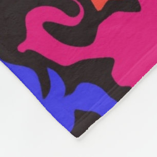 Abstracte kleurrijke draai / fleece deken