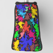 Abstracte kleurrijke draai / golfheadcover (Draai 90)