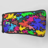 Abstracte kleurrijke draai / golfheadcover (Voorkant)