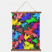 Abstracte kleurrijke draai / hangend wandkleed (Voorkant)