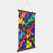 Abstracte kleurrijke draai / hangend wandkleed (Gebogen)