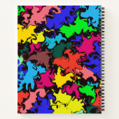 Abstracte kleurrijke draai/journaal notitieboek (Achterkant)