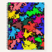 Abstracte kleurrijke draai/journaal notitieboek (Voorkant)