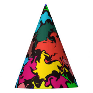 Abstracte kleurrijke draai/papier feesthoedjes