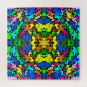 Abstracte kleurrijke draai / spiegelroer / Greenle Legpuzzel (Horizontaal)