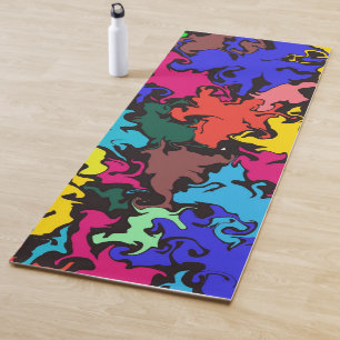 Abstracte kleurrijke draai / yogamat