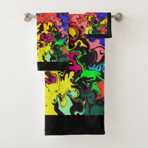 Abstracte kleurrijke draden / bad handdoek