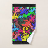 Abstracte kleurrijke draden / bad handdoek (Handdoek)