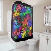 Abstracte kleurrijke draden / douchegordijn (In situ)