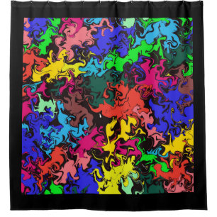 Abstracte kleurrijke draden / douchegordijn